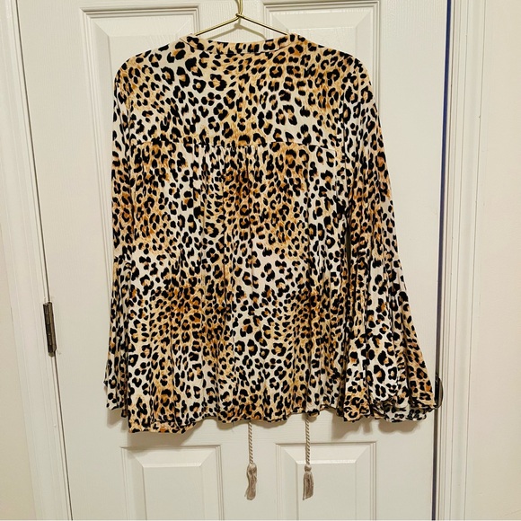 Savanna Jane Leopard Embroidered Boho Blouse - Picture 12 of 13